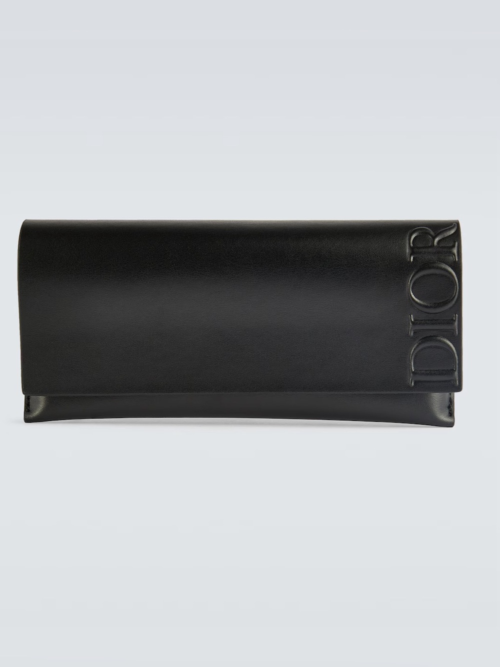 Authentic Christian Dior black leather sunglasses case waist bag